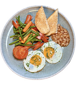 Картинка блюда - English breakfast ✔ Заказать завтрак в Харькове с доставкой от ресторана "44 Favorite Place"