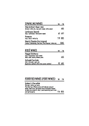Bar menu